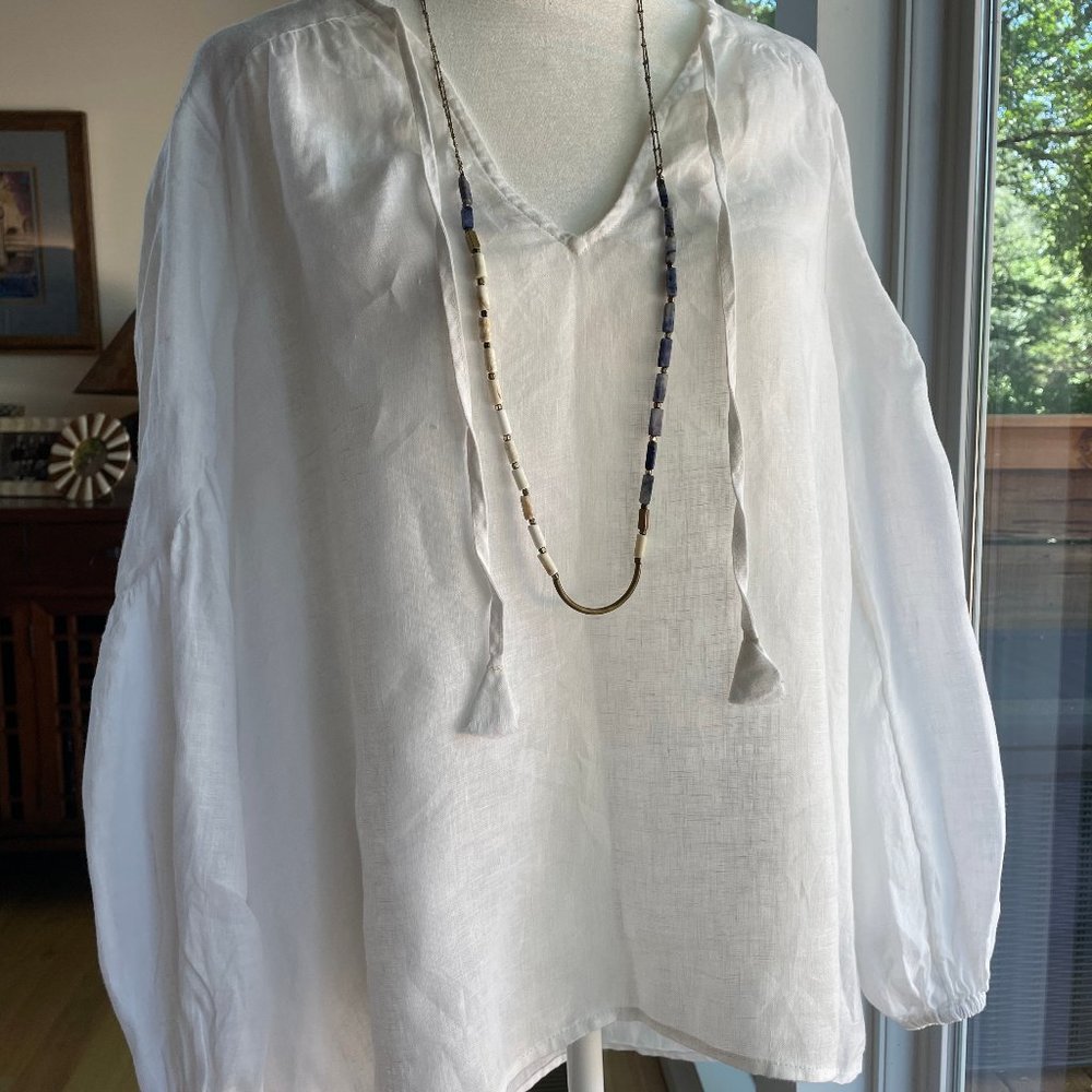 Anthro/Maeve Linen Tunic (Medium - NWOT)